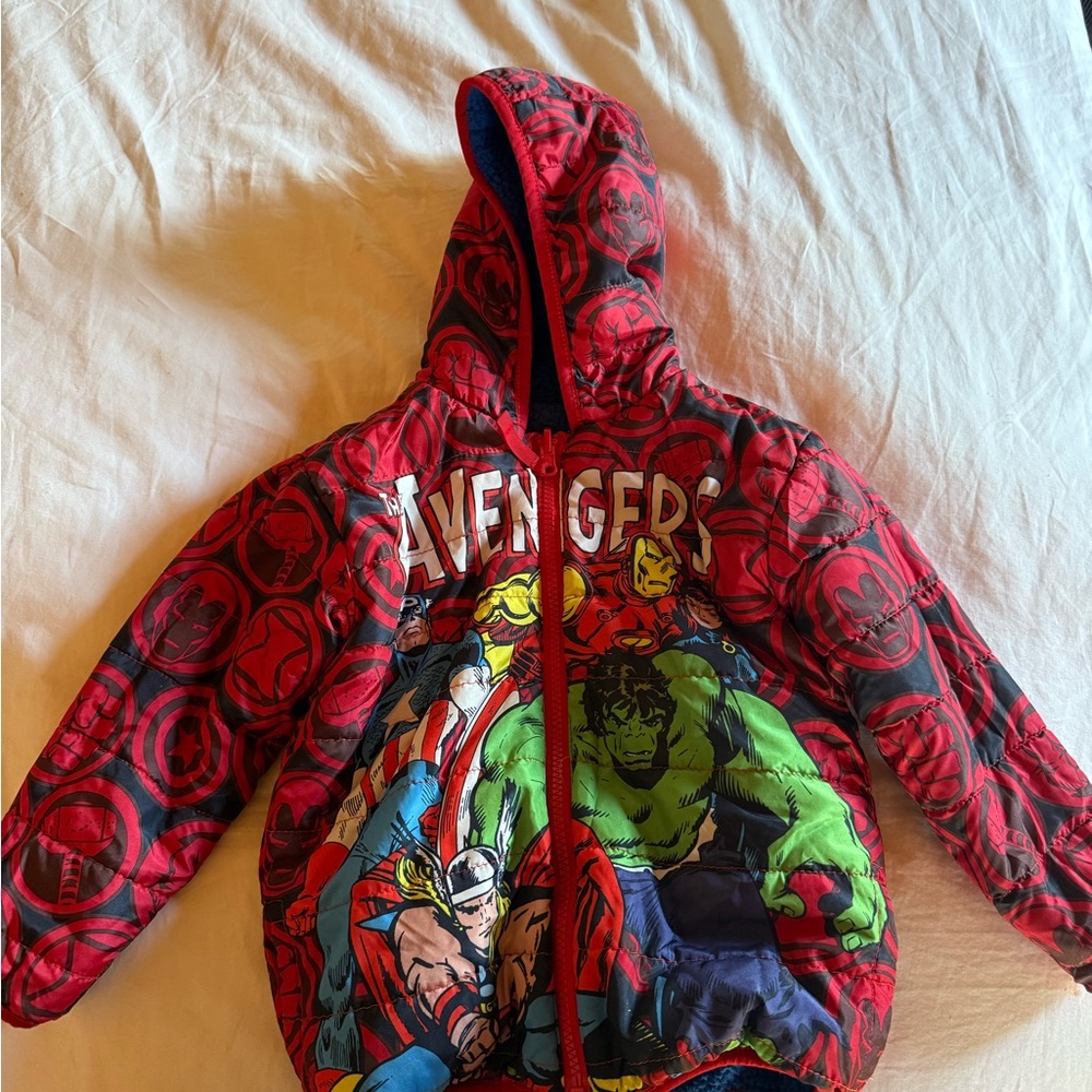 Avengers reversible Red Hooded Jacket